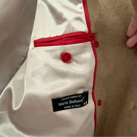 J. Crew Double-breasted Topcoat Trench Italian Wool-Cashmere Tan Plus Size 18 - Picture 9 of 10